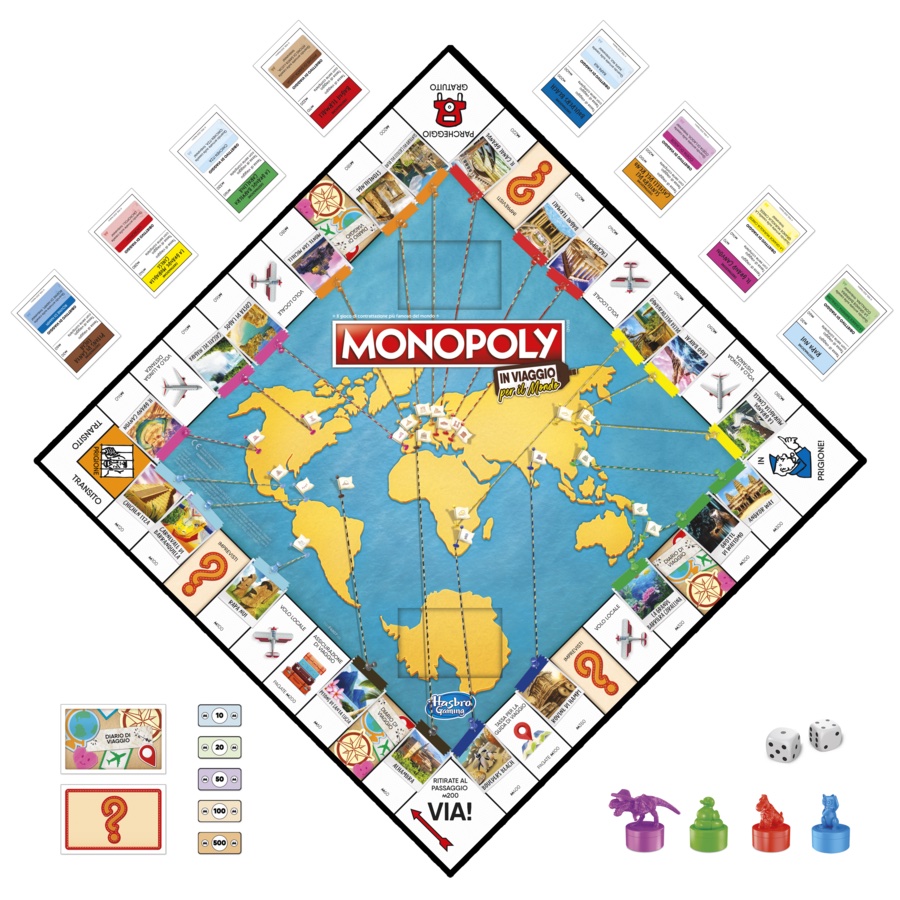 Hasbro Monopoly - Reise um die Welt (IN TEDESCO