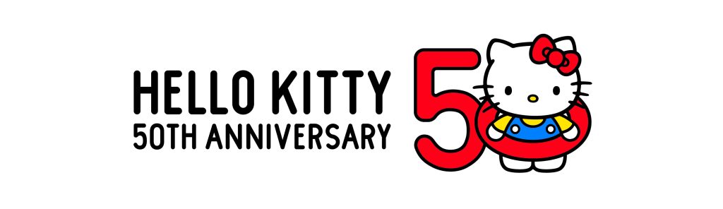 Hello Kitty 50th logo horizontal